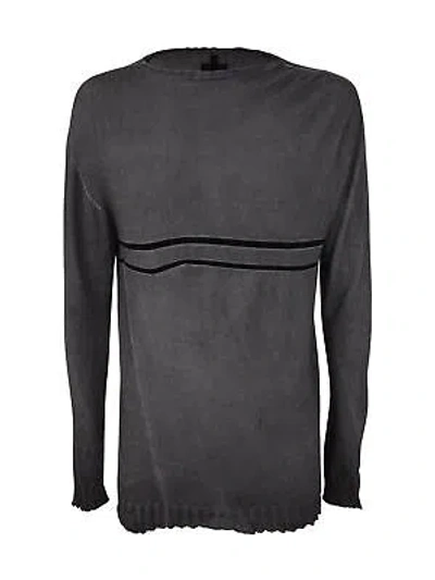 Pre-owned Md75 Striped Round Neck Pullover In Grey Black