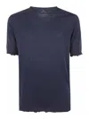 Md75 Classic Round Neck Pullover Clothing In Blue