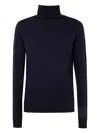 Md75 Turtle Neck Merinos Sweater In Blue