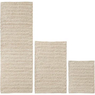 Mdesign Bathroom 3 Piece Rug Set, Cotton, Water Absorbent Bath Mats, Natural/tan In Neutral