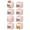 Mdesign Fabric Nursery Storage Cube With Front Window, 8 Pack In Pink