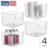 Mdesign Kitchen Plastic Storage Organizer Bin With Open Front In Transparent