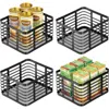 Mdesign Metal Pantry Basket With Handles In Black