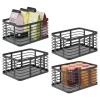 Mdesign Metal Pantry Basket With Handles In Black