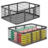 Mdesign Metal Pantry Basket With Handles In Black