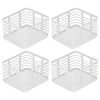 Mdesign Metal Pantry Basket With Handles In White