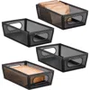 Mdesign Perforated Metal Storage Bin With Handles In Black