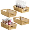 Mdesign Perforated Metal Storage Bin With Handles In Brown