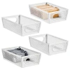 Mdesign Perforated Metal Storage Bin With Handles In White