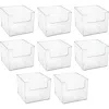 Mdesign Plastic Household Storage Organizer Bins With Open Front, 10 X 10 X 7.75 In Transparent