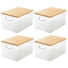 Mdesign Plastic Kitchen Storage Box In Transparent