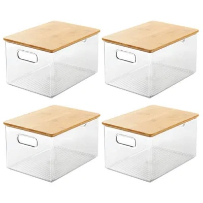 Mdesign Plastic Kitchen Storage Box In Transparent