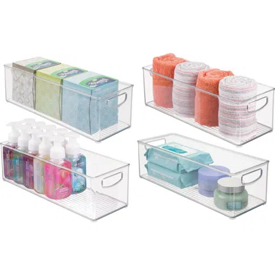 Mdesign Plastic Toiletry Organizer For Bathroom In Transparent