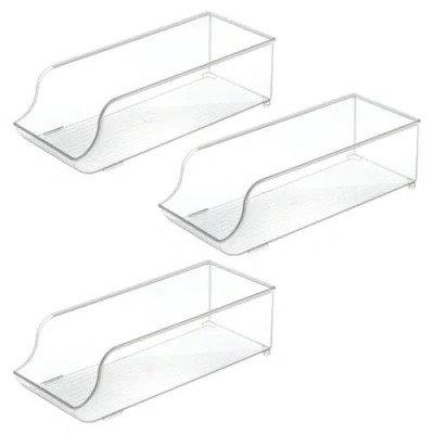 Mdesign Stackable Soda Can Dispenser, Set Of 3, Clear, Made In Transparent