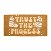 Mdesign Trust The Process Coir Large Rectangular Doormat, Natural In Brown