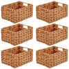 Mdesign Woven Farmhouse Kitchen Pantry Food Storage Basket Box In Brown