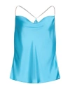 Mdm Mademoiselle Du Monde Woman Top Turquoise Size 6 Polyester In Blue