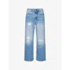 Me And Em And Em Womens Authentic Relaxed-fit Denim Jeans Authentic Blue In Authentic Blue