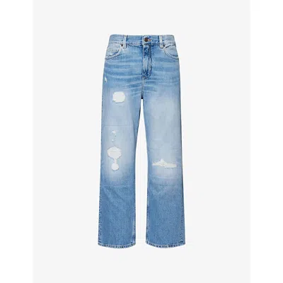 Me And Em And Em Womens Authentic Relaxed-fit Denim Jeans Authentic Blue
