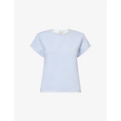 Me And Em And Em Womens Baby Tee Short-sleeve Cotton Sweatshirt Chambray Marl