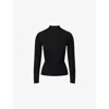 Me And Em And Em Womens Black Barely There Ribbed Wool And Cashmere Jumper In Black