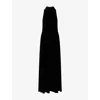 Me And Em And Em Womens Black Draped Sleeveless Woven Maxi Dress In Black