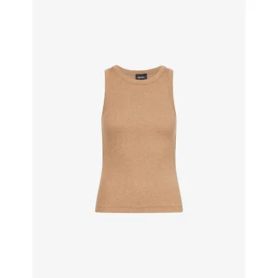 Me And Em Womens  Ultimate Ribbed Stretch-cotton Vest Top In Brown