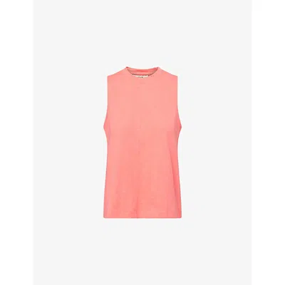 Me And Em And Em Womens Candy Coral Racerback Swing Cotton Tank Top