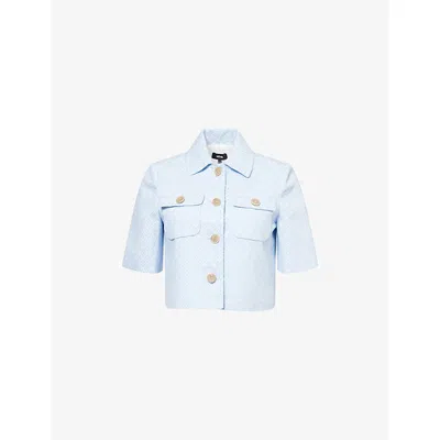 Me And Em Womens  Jacquard Cropped Woven Jacket