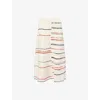 Me And Em And Em Womens Cream Multi Bouclé Striped Knitted Maxi Skirt