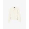 Me And Em And Em Womens V-neck Knitted Cotton-blend Cardigan Cream