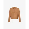 Me And Em And Em Womens Deep Camel Collared Brushed Cashmere Knitted Jumper Xs