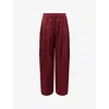 Me And Em And Em Womens Deep Ruby Red Event Ready Straight-leg Woven Trousers In Red