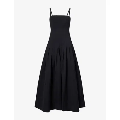 Me And Em And Em Womens Drop Waist Wool-blend Maxi Dress Black