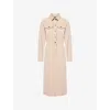 Me And Em And Em Womens Dusted Pink Wash Denim Midi Shirt Dress
