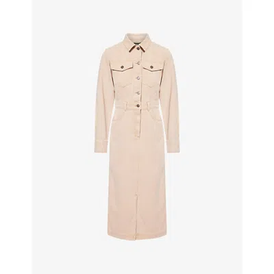 Me And Em And Em Womens Dusted Pink Wash Denim Midi Shirt Dress