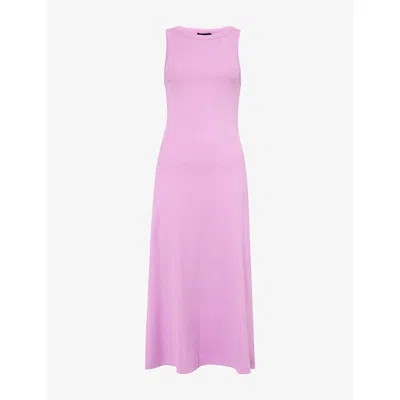 Me And Em And Em Womens Ultimate Vest Cotton-jersey Midi Dress Electric Lilac
