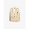 Me And Em And Em Womens Gold Elevated Evening Metallic Woven Jacket