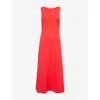 Me And Em And Em Womens Lipstick Red Ultimate Vest Cotton-jersey Midi Dress