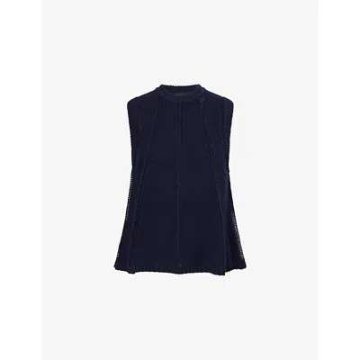 Me And Em And Em Womens Navy Chunky Swing Knitted Vest Top&nbsp;