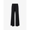 Me And Em And Em Womens Navy/caramel Pinstripe Wide-leg Woven Trousers