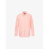 Me And Em And Em Womens Oversized Striped Cotton-voile Shirt Camellia Rose Lemon In Camellia Rose Lemon