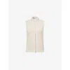 Me And Em And Em Womens Pale Oatmeal Teddy Boucle Wool-blend Vest In Neutral