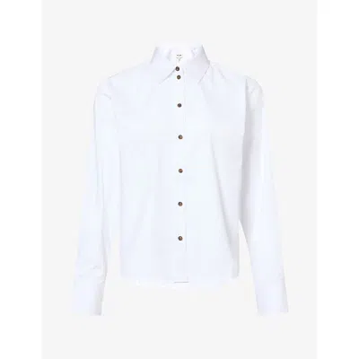 Me And Em And Em Womens Perfectly Proportioned Cotton Shirt White