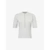 Me And Em And Em Womens Silver Grey Melange Short-sleeve Knitted Cashmere T-shirt Xs