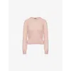 Me And Em And Em Womens Smoke Pink Balloon-sleeve Merino Cashmere-silk Knitted Jumper Xs In Pink
