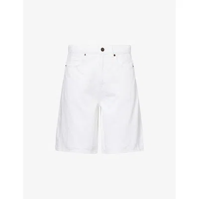 Me And Em And Em Womens Soft White Wash Bermuda Cotton Denim Shorts