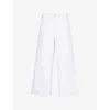 Me And Em And Em Womens Culotte Wide-leg Denim Jeans Soft White Wash