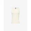 Me And Em And Em Womens Ultimate Crew Neck Cotton-jersey Vest Top Vanilla