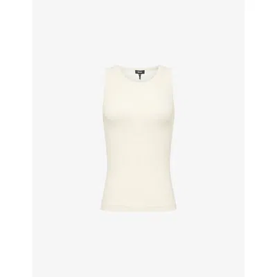 Me And Em And Em Womens Ultimate Crew Neck Cotton-jersey Vest Top Vanilla